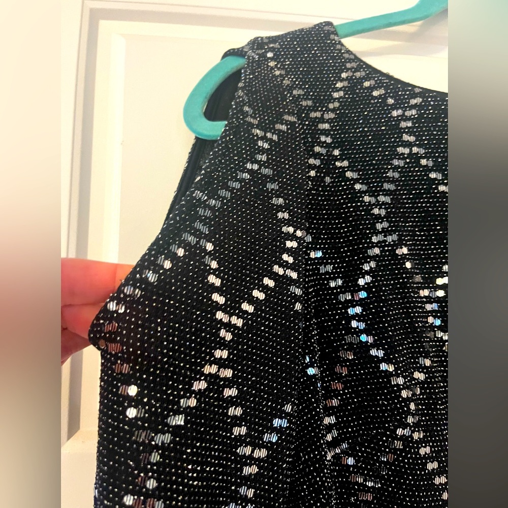 Black sequin, Jessica Howard knee length dress